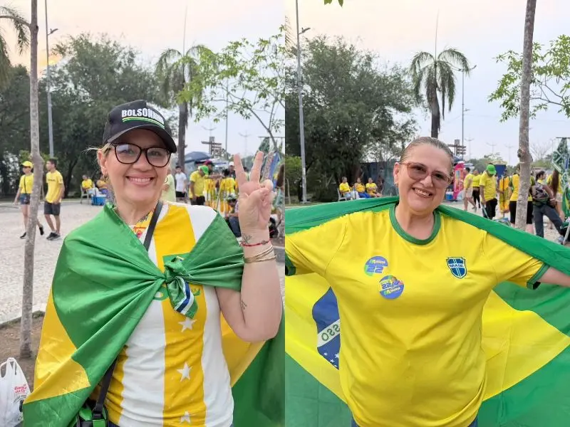 Apoiadores de Flávio Bolsonaro chegam para ato na Ponta Negra