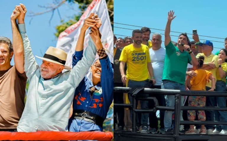 Lula e Flávio apostam nas ruas no último dia de campanha