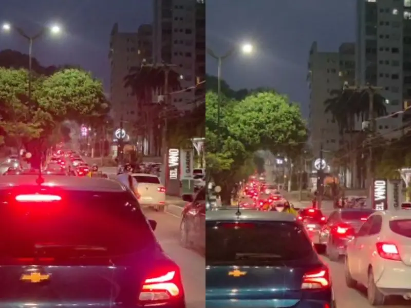 Trânsito fica congestionado durante manifestação na Ponta Negra