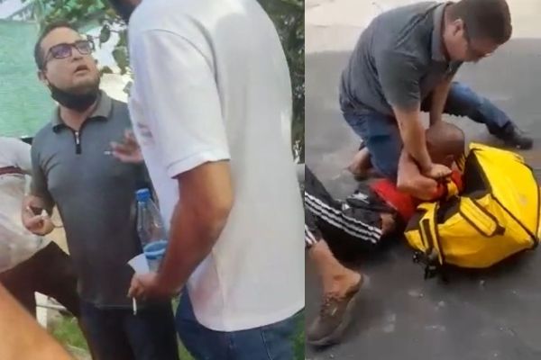 Caso do motoboy que é agredido em Manaus ganha repercussão nacional (Foto: Reprodução)