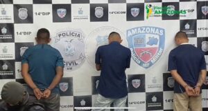 3 homens e uma mulher foram presos no bairro Tancredo Neves (Foto: Reprodução)