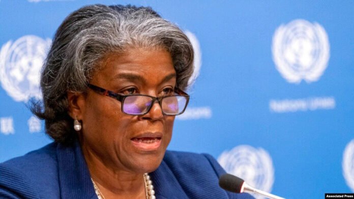 Em reunião no Conselho de Segurança da ONU, a embaixadora dos EUA no órgão, Linda Thomas-Greenfield, negou que o país tenha promovido 