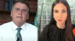Bolsonaro discute com jornalista sobre imóveis: "Seu marido vota em mim"