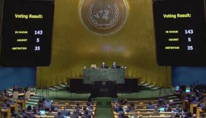 ONU condena Rússia por anexar territórios ucranianos; Brasil vota a favor