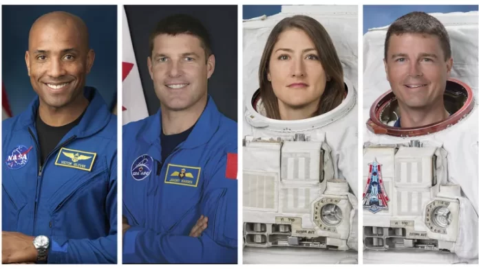 Quatro astronautas da missão Artemis 2