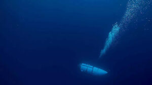 Ruídos são captados durante busca por submarino de expedição ao Titanic