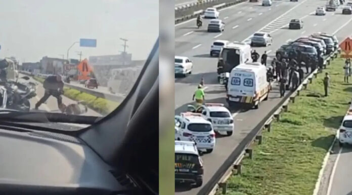 IMAGEM FORTE: Policial aposentado reage a assalto e mata dois criminosos em SP