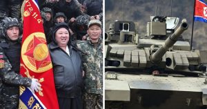 Kim Jong-un é fotografado dirigindo tanque de guerra da Coreia do Norte
