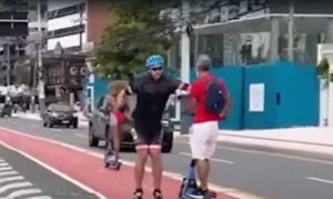 VÍDEO: Em SC, homem é agredido com cotovelada em ciclovia e tem costelas quebradas