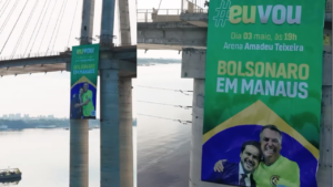 Banner gigante na Ponte Jornalista Rio Negro gera repercussão nas redes sociais