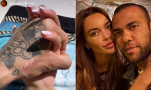 Esposa de Daniel Alves posta foto de mãos dadas com ex-jogador
