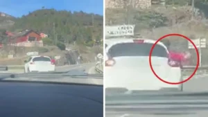 VÍDEO: Menina de dois anos cai de carro em movimento na Espanha