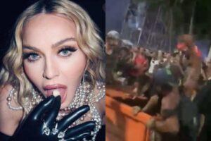 VÍDEO: Fãs de Madonna agridem suposto ladrão de celular e o jogam em caçamba de lixo