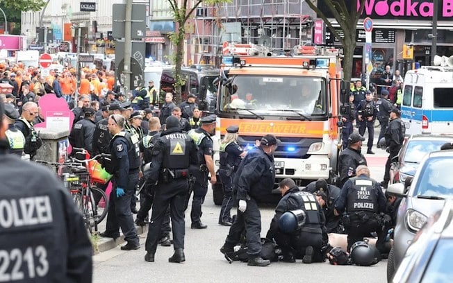 Polícia alemã atira em homem armado que pretendia atacar torcedores em partida da Eurocopa