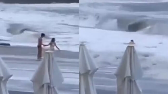 VÍDEO: Casal é arrastado pelas ondas em praia da Rússia; mulher está desaparecida