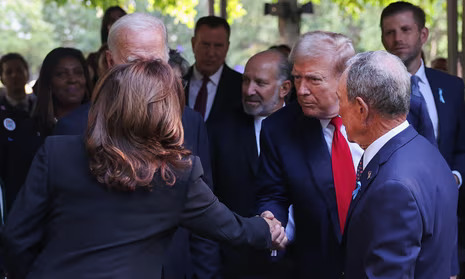 24 anos do 11 de Setembro: Em cerimônia em NY, Trump e Kamala se cumprimentam