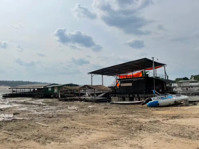 Rio Negro está a menos de um metro de bater seca recorde de 2023 em Manaus, diz Defesa Civil