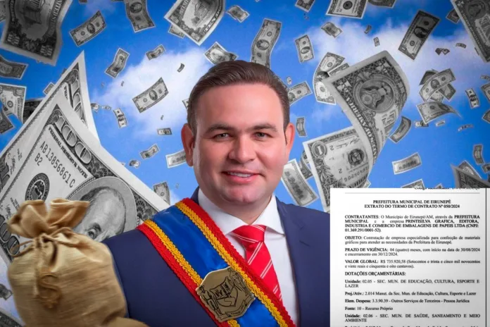 Derrotado, prefeito de Eirunepé gasta mais de R$ 730 mil em material gráfico no final do mandato