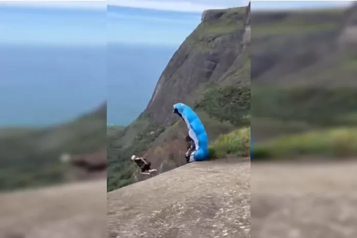 VÍDEO: Homem morre ao tentar saltar da Pedra Bonita (RJ)