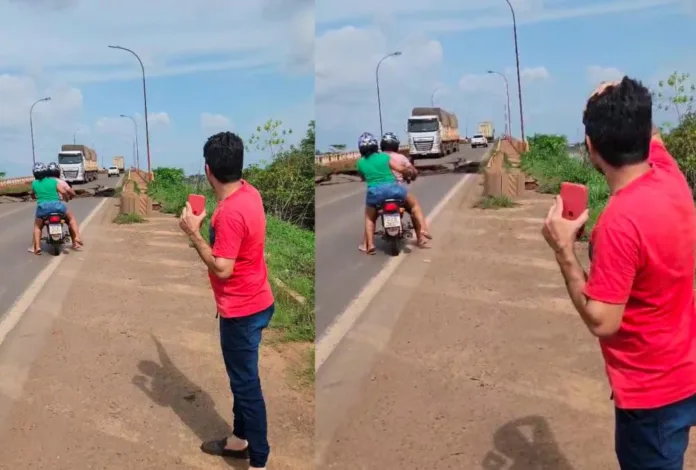 VÍDEO: Vereador no TO grava vídeo para alertar sobre ponte, quando estrutura começa a desabar