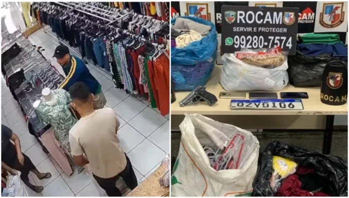 Criminosos são presos horas após assaltarem loja de roupas em Manaus