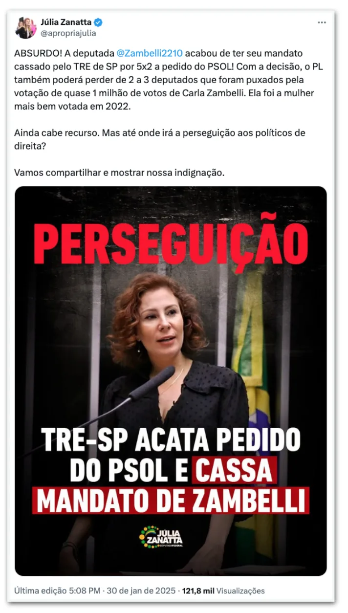 Cassação Carla Zambelli 