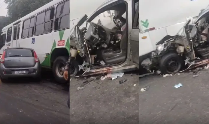 Carro e ônibus se envolvem em acidente na Avenida do Turismo