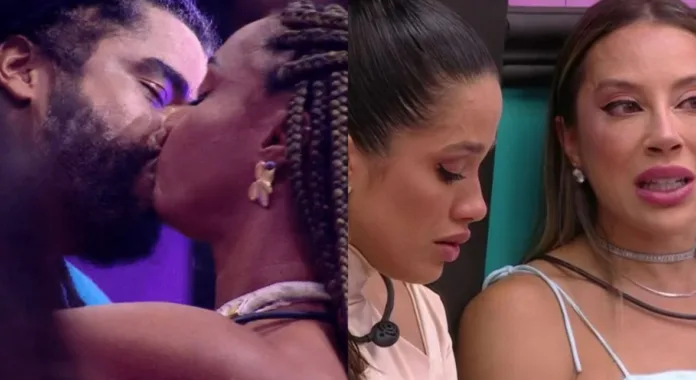 BBB 25: Festa tem primeiro beijo de Aline e Diogo e choro de Eva e Renata