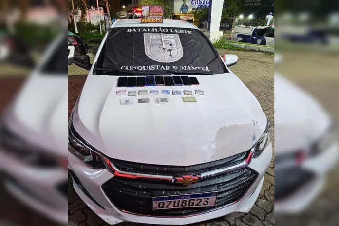 Carro usado em atividades criminosas é apreendido (Foto: Divulgação/PMAM)