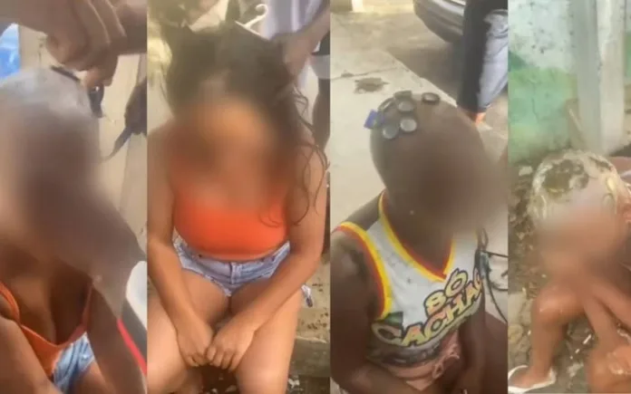 VÍDEO: No RJ, mulheres têm cabelos raspados à força em punição por 