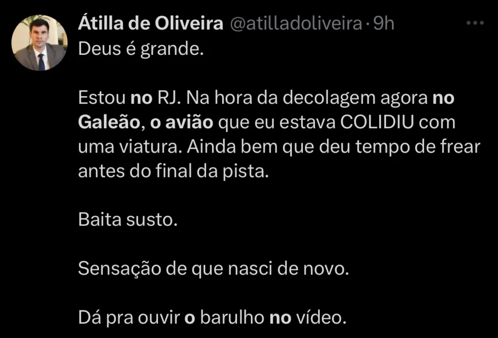 O procurador descreveu a situação nas redes sociais. 