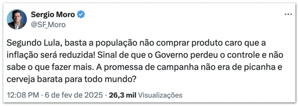 Oposição critica Lula por dizer para não comprar “produtos caros”