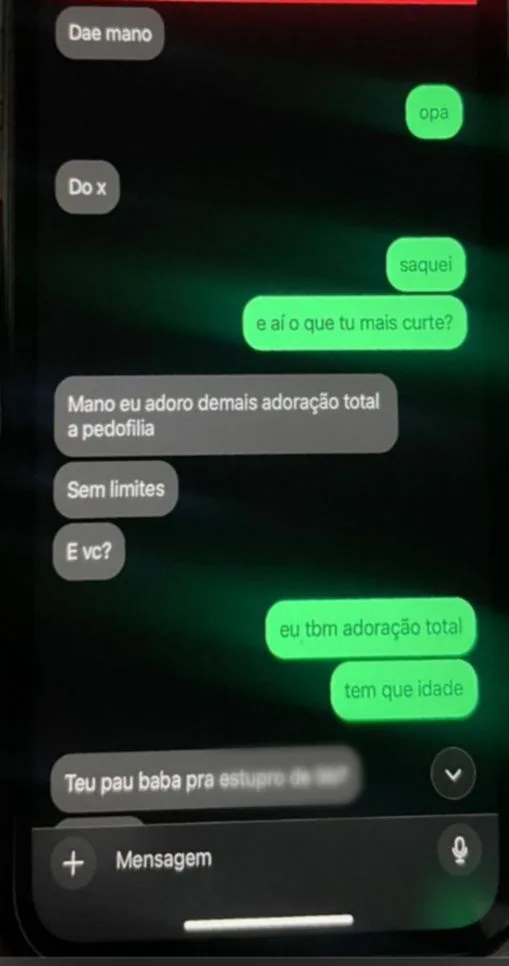 REVOLTANTE: Veja conversas de preso que fazia ritual satânico e culto à pedofilia em Manaus