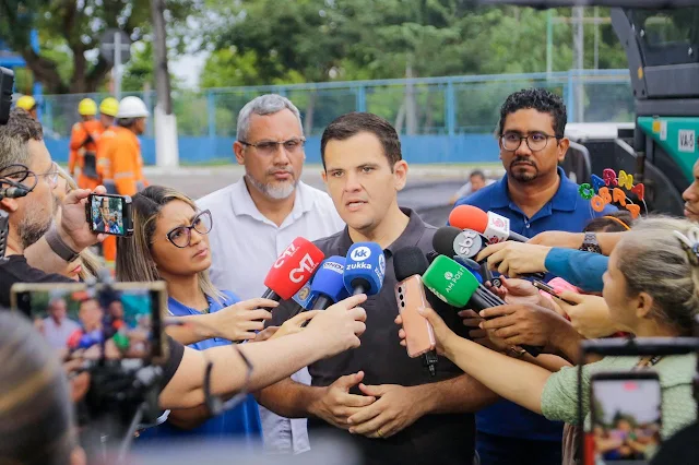 Imagem: Prefeito em exercício e secretário de Obras, Renato Junior. 