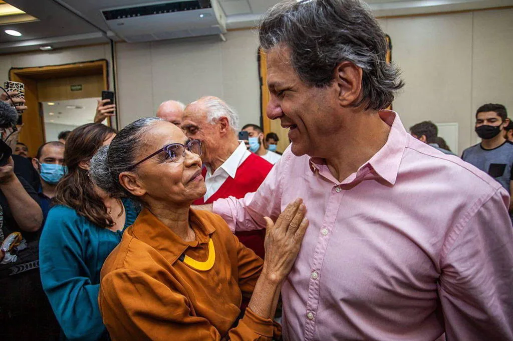 Marina Silva e Fernando Haddad