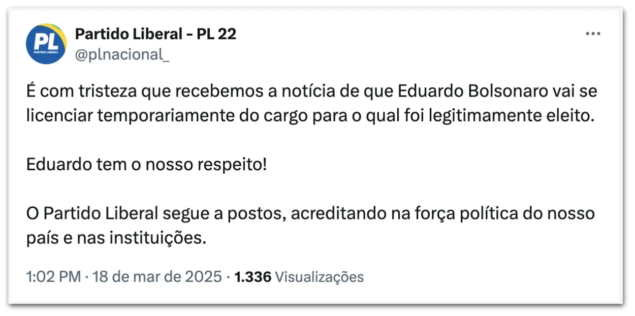 Eduardo Bolsonaro anuncia licença do mandato e diz que vai morar nos EUA para evitar 'perseguição'