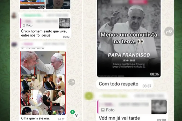 "Já vai tarde": PMs do Pará zombam da morte do papa Francisco em grupo de mensagens