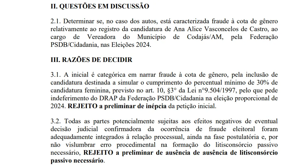 Foto: Print/DocumentoTRE-AM).