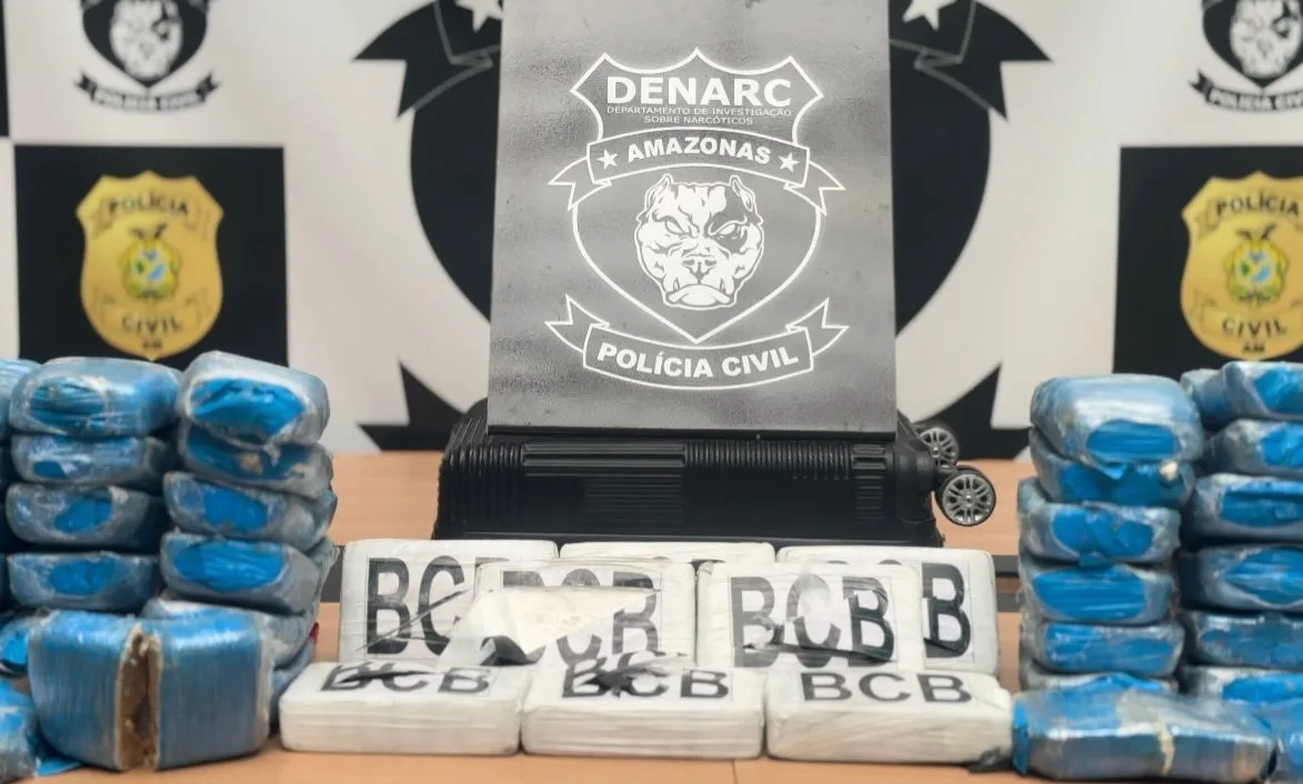 Mais de 200 kg de cocaína do Peru seriam distribuídos na zona Sul de Manaus