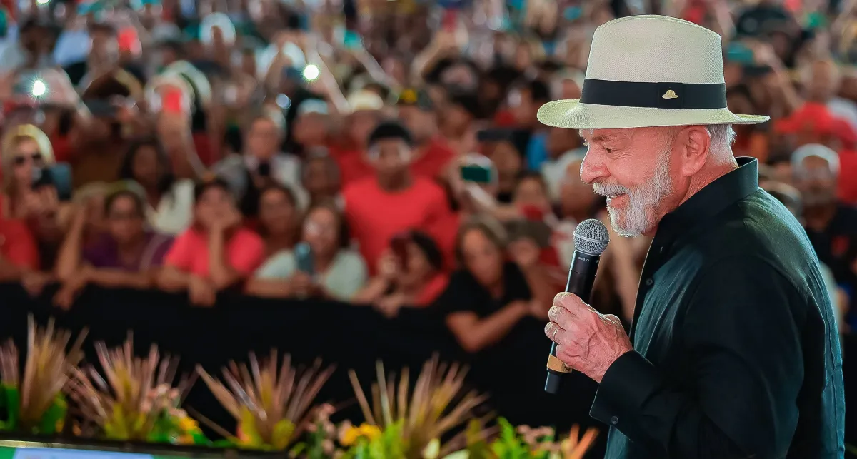 Presidente da República, Luiz Inácio Lula da Silva, durante a cerimônia de lançamento do Programa Solo Vivo e de entrega de Máquinas Agrícolas, no Mato Grosso • Ricardo Stuckert / PR