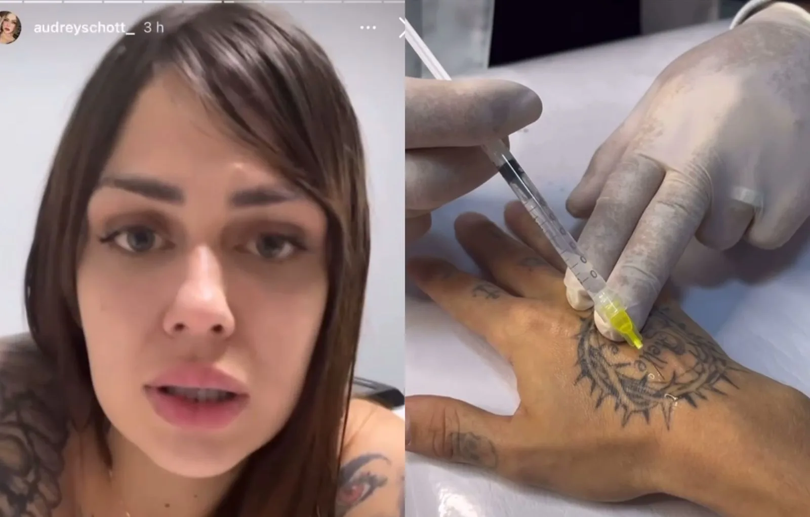 “Fora de contexto”, explica Audrey sobre remover tatuagem dedicada ao salão da família Cardoso