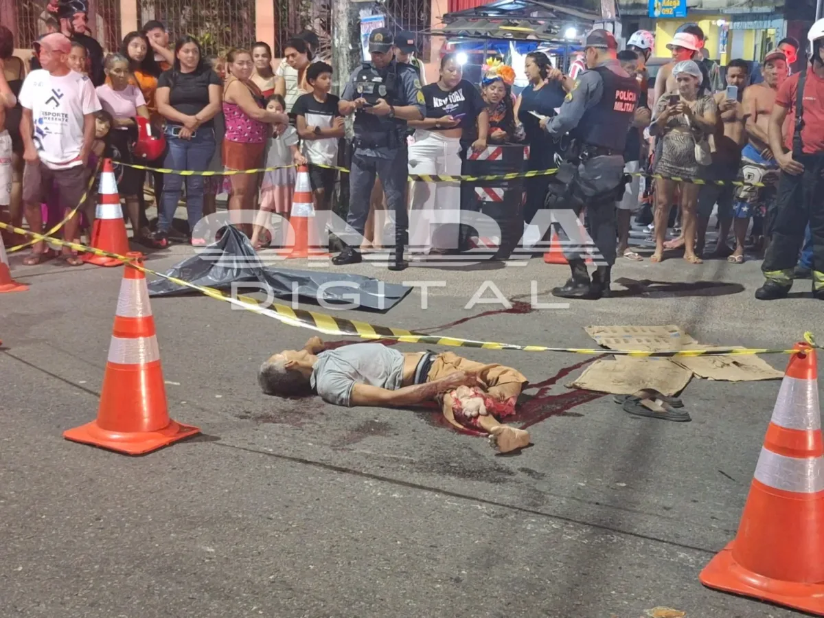 Homem de 59 anos tem pernas dilaceradas após ser atropelado por viatura dos Bombeiros em Manaus