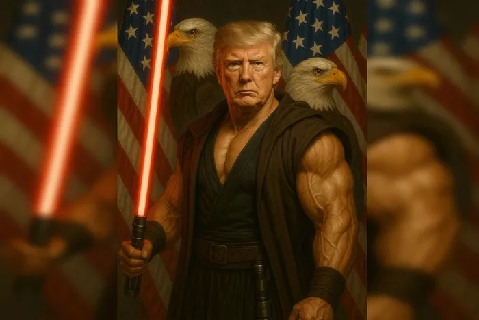 Casa Branca posta imagem feita por IA de Trump em homenagem ao Star Wars day