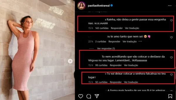 Após Virginia substituir Paolla Oliveira na Grande Rio, internautas reagem: “Tão querendo botar a tigrete no teu lugar”