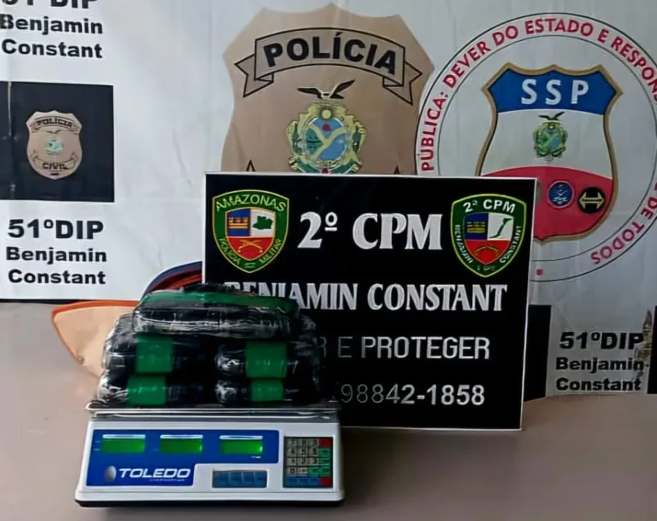 Polícia apreende 13 kg de drogas em Benjamin Constant