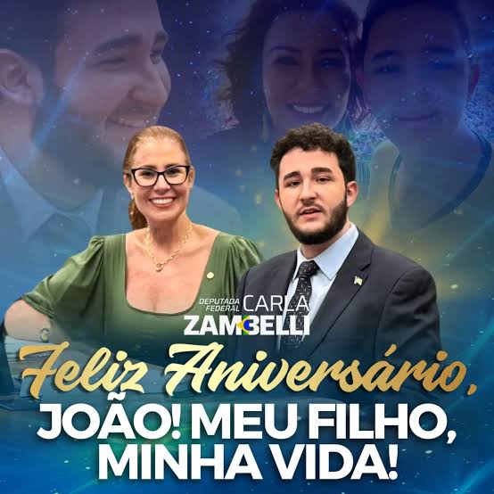 Carla Zambelli e o filho