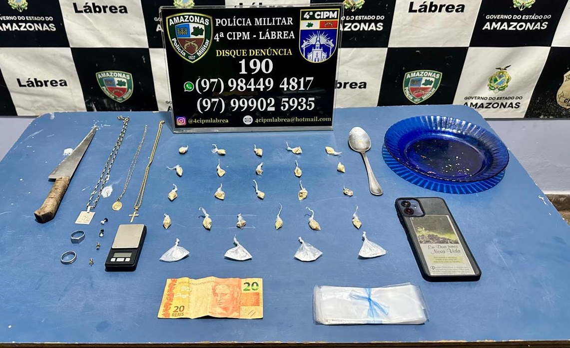 Polícia apreende 1,3 kg de drogas e prende 7 suspeitos em ações em Manaus e no interior