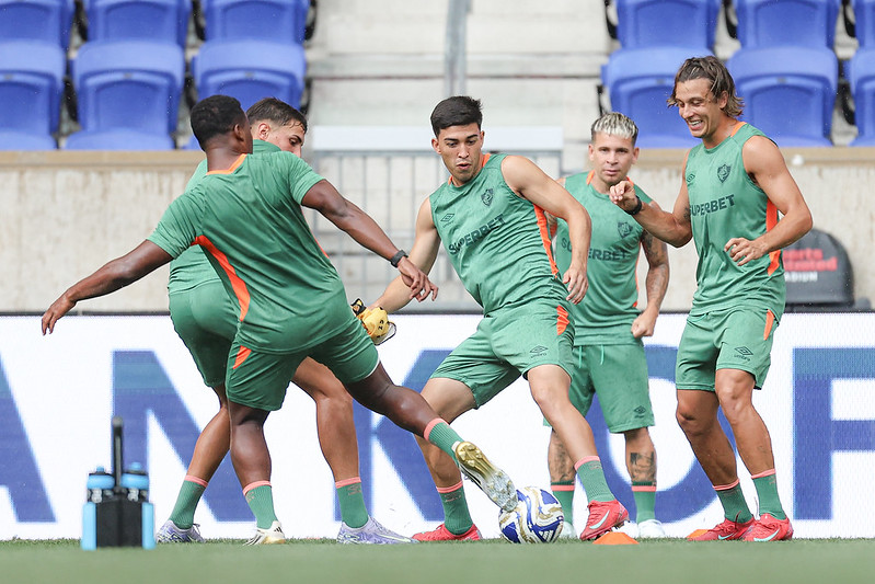 Fluminense treina na Sports Ilustrated Arena, em Nova Jersey (Foto: Marcelo Gonçalves/FFC)