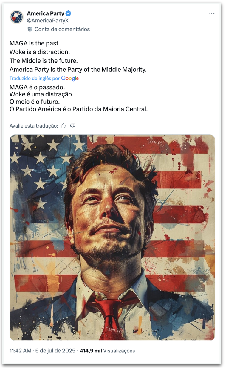 Elon Musk critica slogan de Donald Trump: “Coisa do passado”
